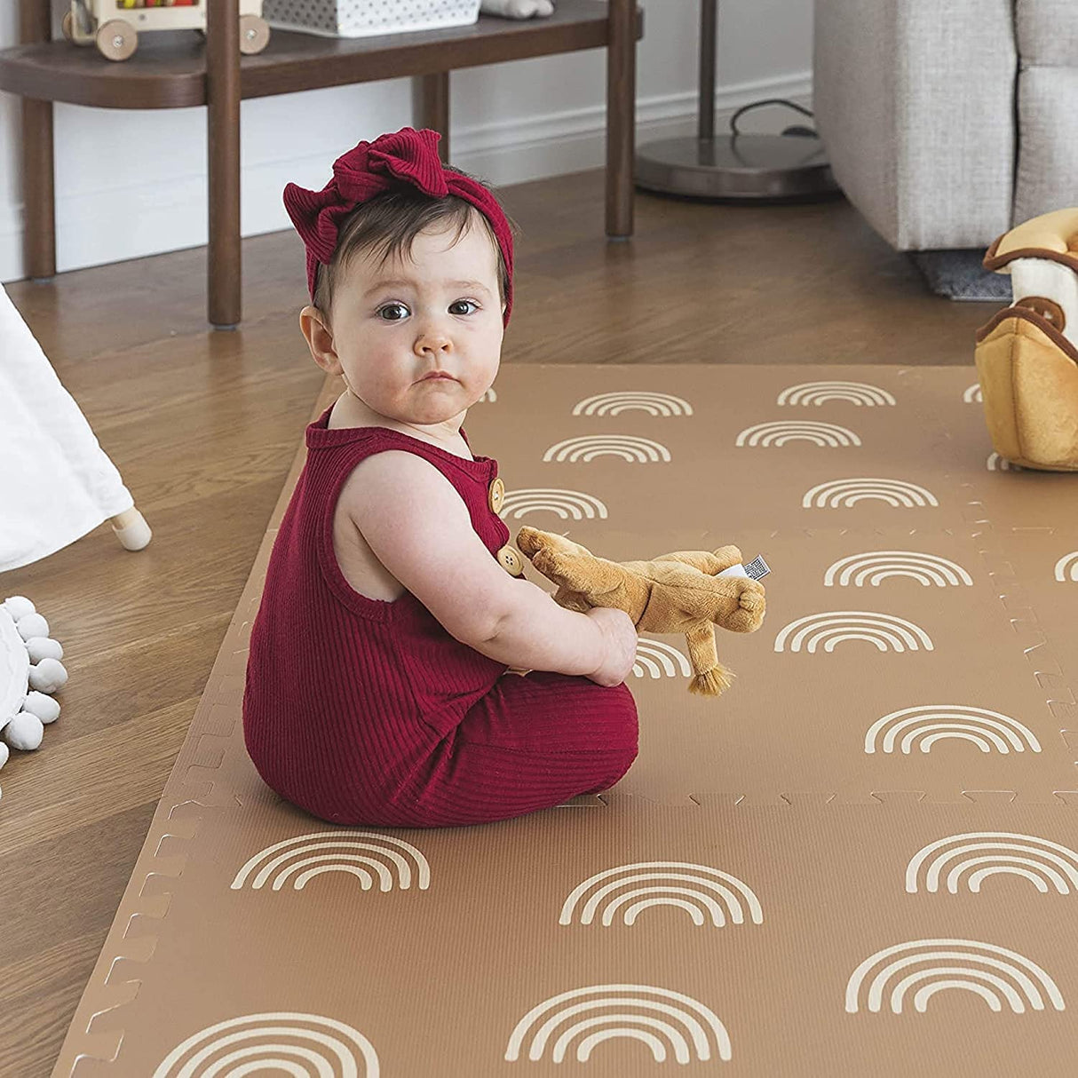ChandeliersDecor.com-Play Mats-Kids Babies Rainbow Play Mat Puzzle Tiles | Pack of 6 Tiles - 60x60cm per tile size