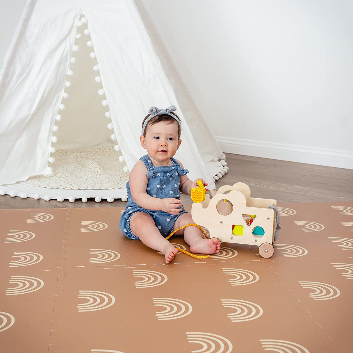 ChandeliersDecor.com-Play Mats-Kids Babies Rainbow Play Mat Puzzle Tiles | Pack of 6 Tiles - 60x60cm per tile size