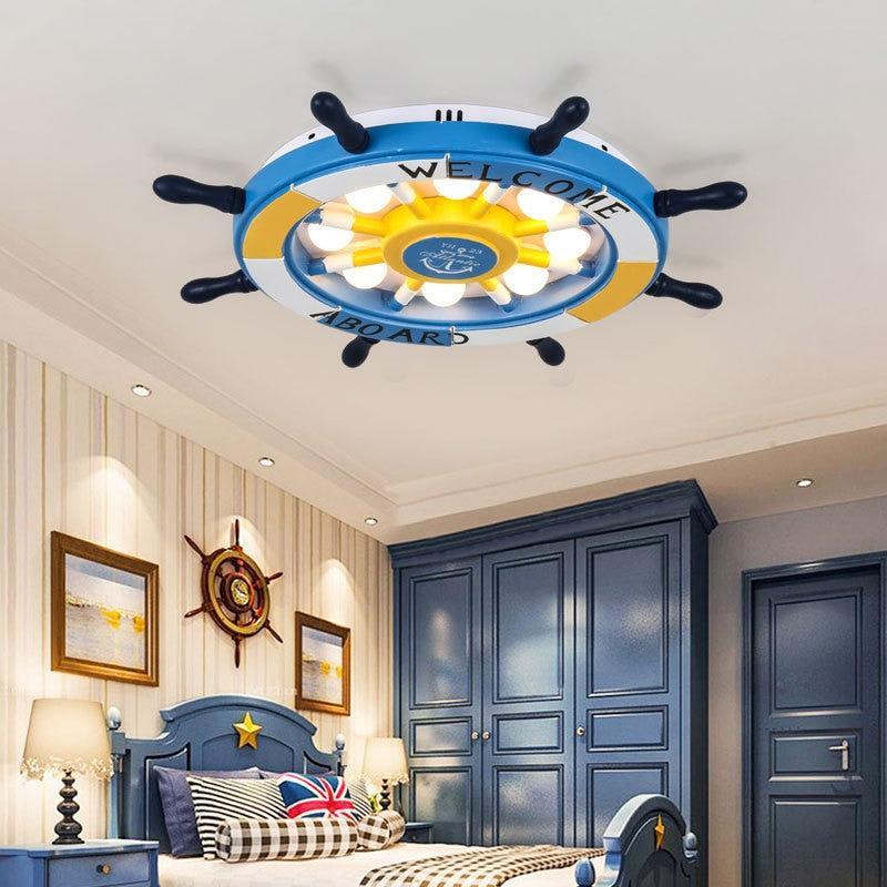 ChandeliersDecor.com-Kids Room Nursery Lighting-Kids Boat Wheel Light: Fun and Safe Accessories for Boating