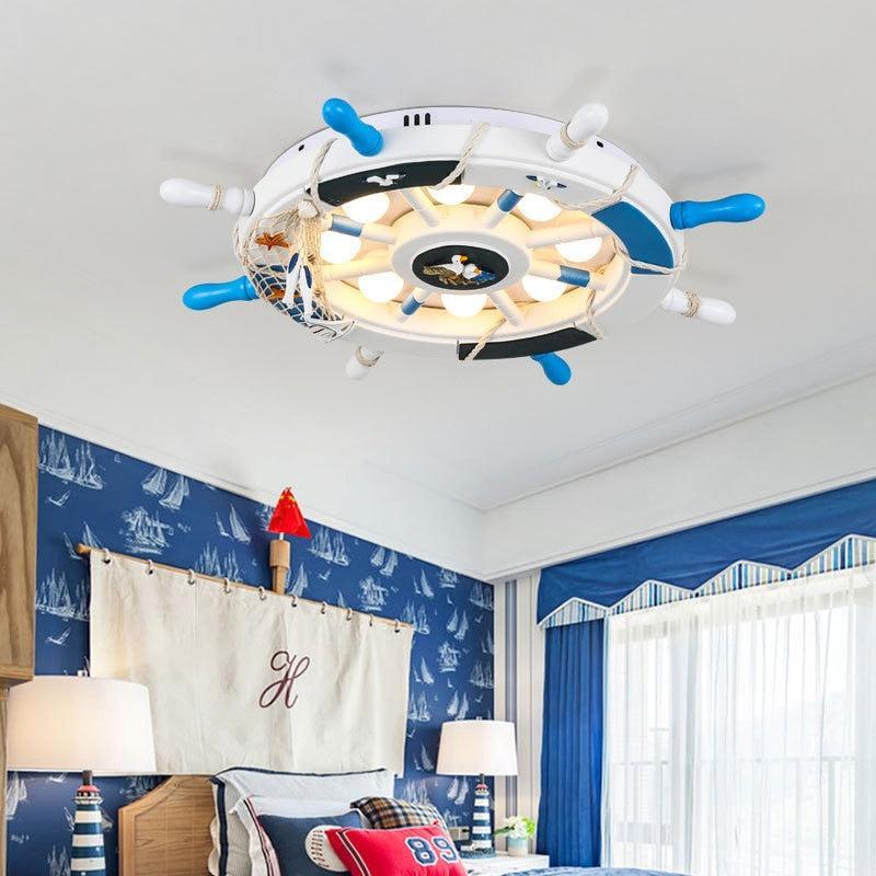 ChandeliersDecor.com-Kids Room Nursery Lighting-Kids Boat Wheel Light: Fun and Safe Accessories for Boating