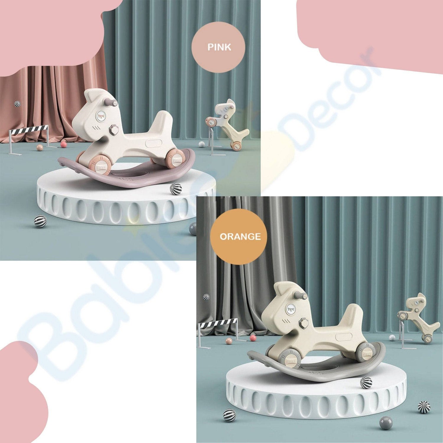 ChandeliersDecor.com-Kids Rocking Horse and Stroller | Rocking Horse Chair | Baby Rocking Horse