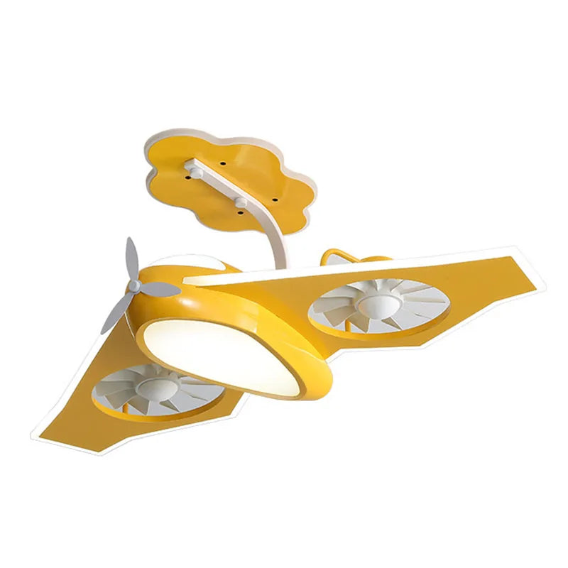 ChandeliersDecor.com-Kids Room Nursery Lighting-Kids Room Aeroplane Aircraft Ceiling Light with Fan