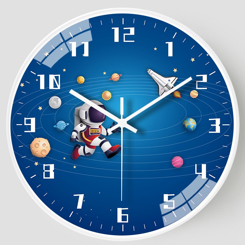 ChandeliersDecor.com-Wall Clocks-Kids Room Astronaut Space Wall Clock