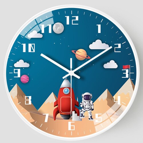 ChandeliersDecor.com-Wall Clocks-Kids Room Astronaut Space Wall Clock