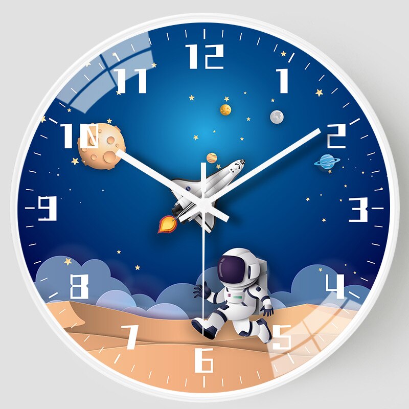ChandeliersDecor.com-Wall Clocks-Kids Room Astronaut Space Wall Clock