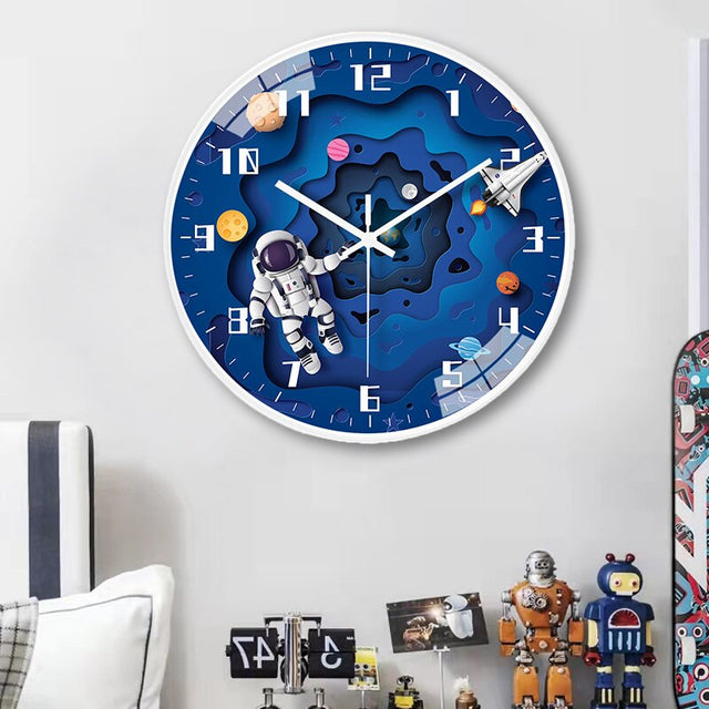 ChandeliersDecor.com-Wall Clocks-Kids Room Astronaut Space Wall Clock