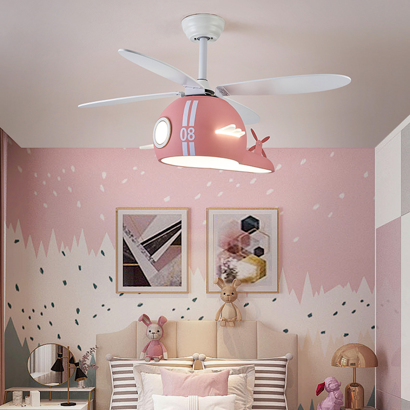 ChandeliersDecor.com-Kids Room Nursery Lighting-Kids Room Helicopter Ceiling Fan with Light - Art Deco Style