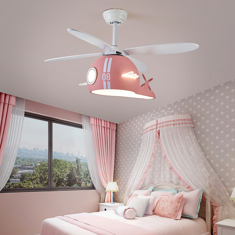 ChandeliersDecor.com-Kids Room Nursery Lighting-Kids Room Helicopter Ceiling Fan with Light - Art Deco Style