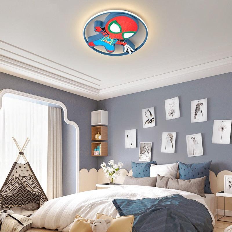 ChandeliersDecor.com-Kids Room Nursery Lighting-Kids Spiderman Ceiling Light - Enhance Your Kids' Room Decor