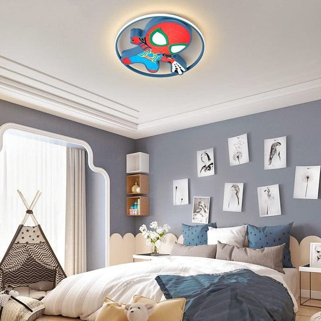 ChandeliersDecor.com-Kids Room Nursery Lighting-Kids Spiderman Ceiling Light - Enhance Your Kids' Room Decor