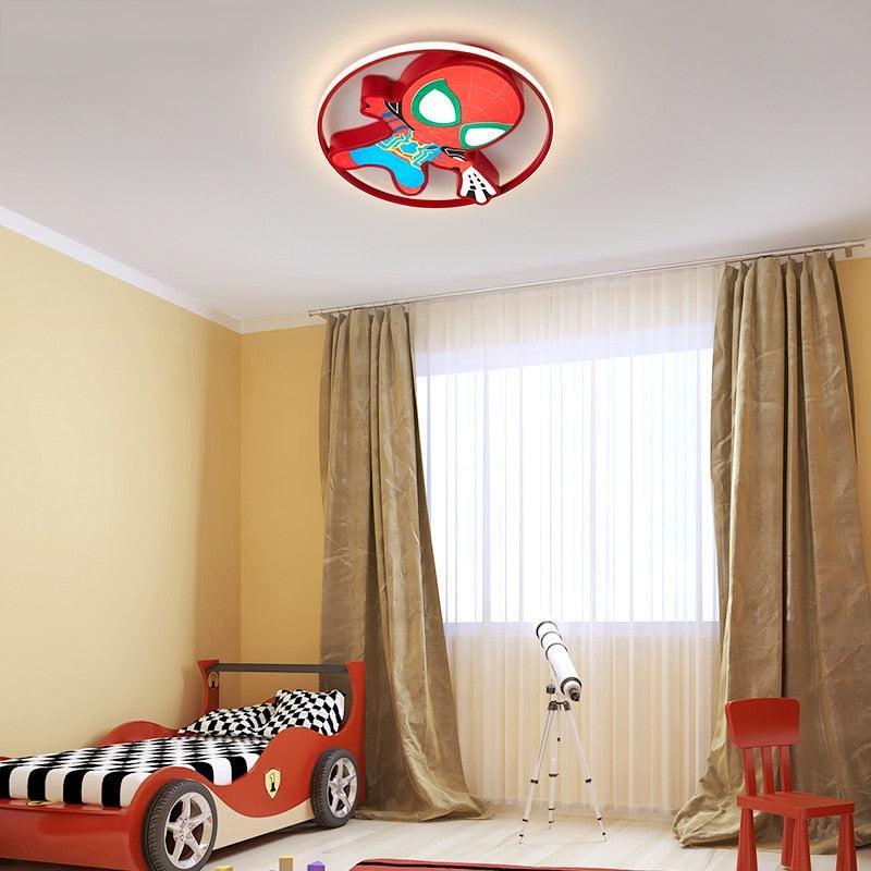ChandeliersDecor.com-Kids Room Nursery Lighting-Kids Spiderman Ceiling Light - Enhance Your Kids' Room Decor