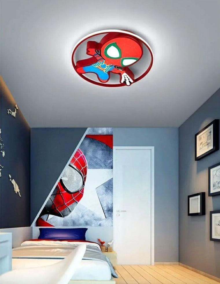 ChandeliersDecor.com-Kids Room Nursery Lighting-Kids Spiderman Ceiling Light - Enhance Your Kids' Room Decor