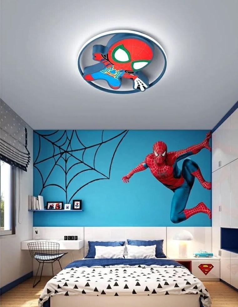 ChandeliersDecor.com-Kids Room Nursery Lighting-Kids Spiderman Ceiling Light - Enhance Your Kids' Room Decor