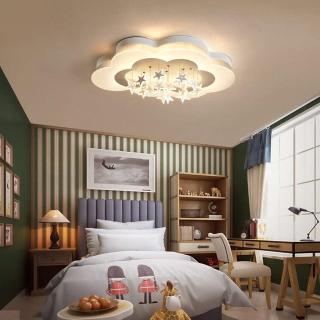 ChandeliersDecor.com-Kids Room Nursery Lighting-Kids Stars Clouds Ceiling Light | Kids Room Decor Lights