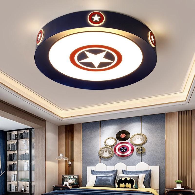 ChandeliersDecor.com-Kids Room Nursery Lighting-Kids Superman / Captain America Ceiling Light | Kids Room Decor Lights