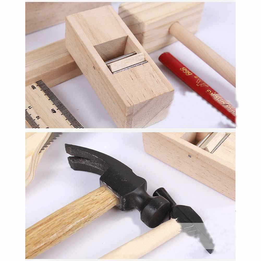 ChandeliersDecor.com-Kids Toolbox Set | Kids Woodworking Box | Wooden Play Set Gift
