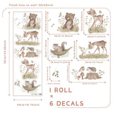 ChandeliersDecor.com-Kids Woodland Wall Decal - Adorable Animals Decal