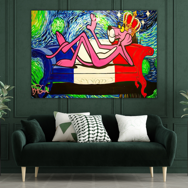 ChandeliersDecor.com-Wall Posters-King: Pink Panther Wall Art Transforming Spaces with Flair