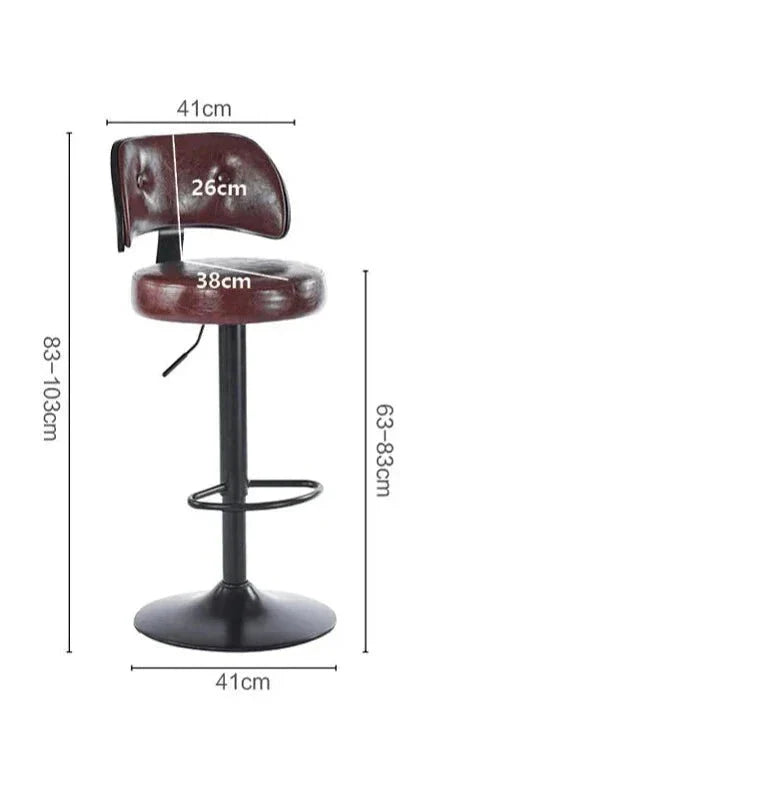 ChandeliersDecor.com-Bar Stools-Kitchen Island Dining Cadeira Leather Stools Bar Chair