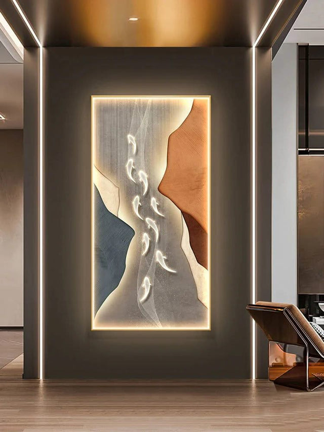 Koi Fish Porch LED Wall Art-ChandeliersDecor.com