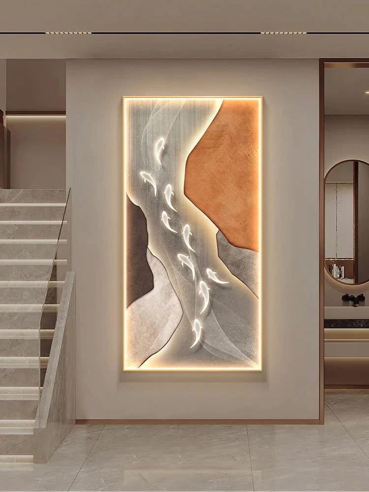 Koi Fish Porch LED Wall Art-ChandeliersDecor.com