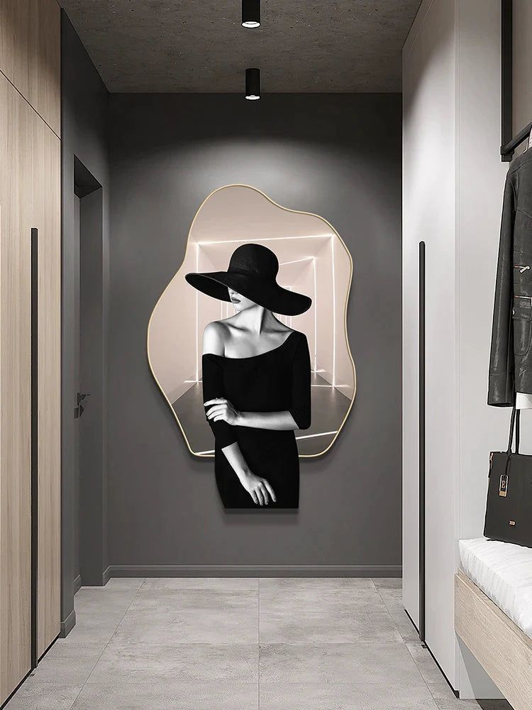 ChandeliersDecor.com-LED Wall Art-Lady Character Porch Art Lamp - Living Room Wall Lamp