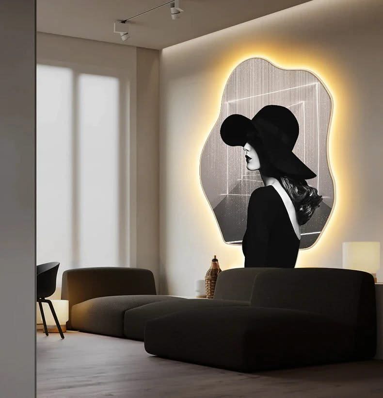 Lady Character Porch Art Lamp - Living Room Wall Lamp-ChandeliersDecor.com