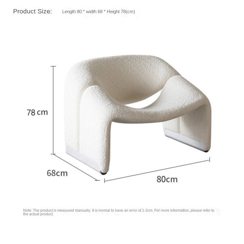 ChandeliersDecor.com-Sofa Chairs and Stools-Lamb Velvet Sofa Chair: Luxurious Comfort for You