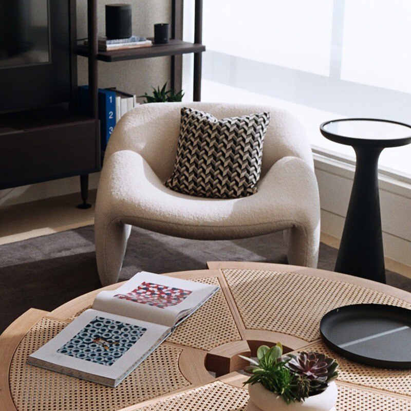 ChandeliersDecor.com-Sofa Chairs and Stools-Lamb Velvet Sofa Chair: Luxurious Comfort for You