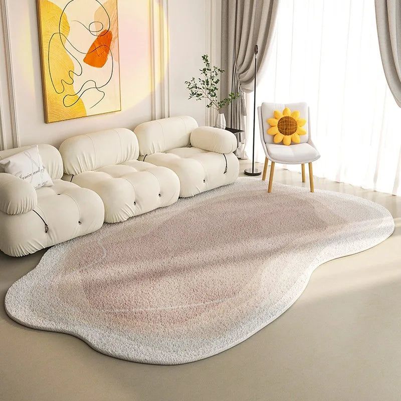ChandeliersDecor.com-Rugs & Carpets-Lamb Wool Oval Kitten Touch Carpet: Cozy Elegance