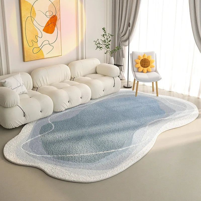 ChandeliersDecor.com-Rugs & Carpets-Lamb Wool Oval Kitten Touch Carpet: Cozy Elegance