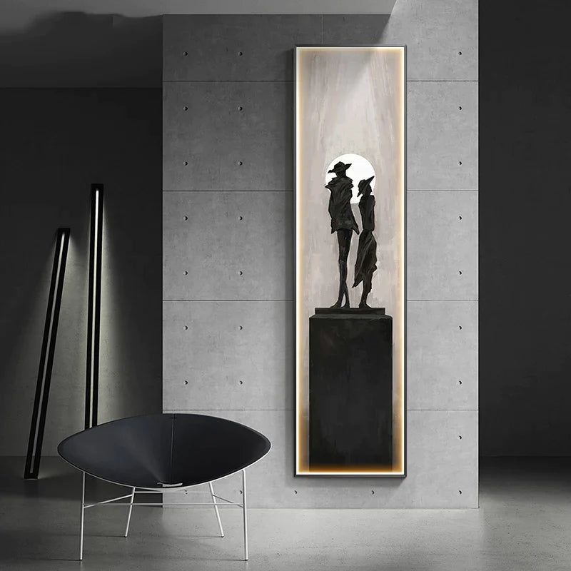 ChandeliersDecor.com-LED Wall Art-LED Abstract Lady Art Wall Lamp for Home Decoration