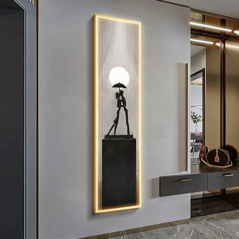 ChandeliersDecor.com-LED Wall Art-LED Abstract Lady Art Wall Lamp for Home Decoration