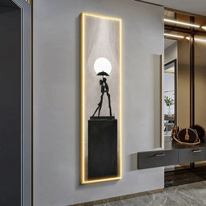 ChandeliersDecor.com-LED Wall Art-LED Abstract Lady Art Wall Lamp for Home Decoration