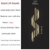 ChandeliersDecor.com-Chandeliers-LED Bars Staircase Chandelier: Illuminate Your Space