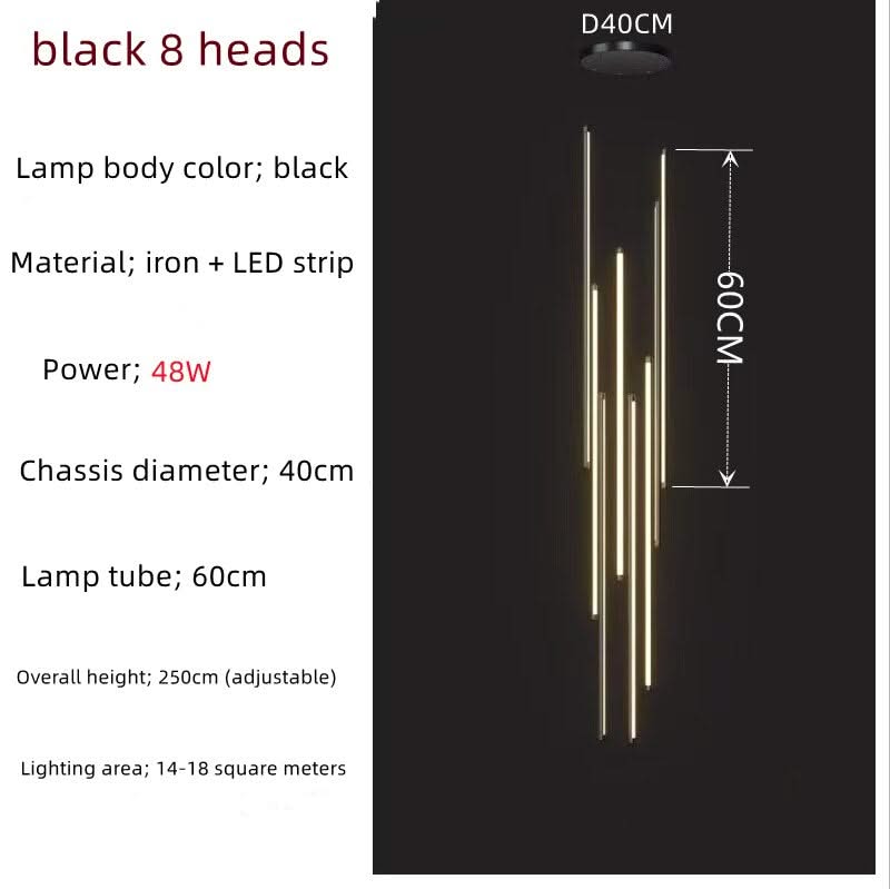 LED Bars Staircase Chandelier: Illuminate Your Space-ChandeliersDecor.com