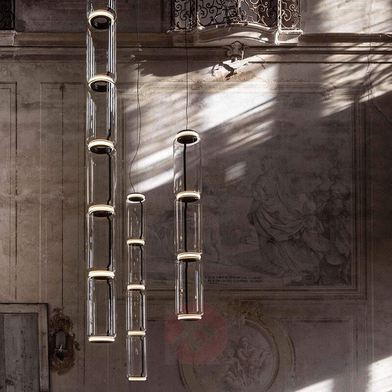 ChandeliersDecor.com-Chandeliers-LED Glass Chandelier Lighting for Living Room Stair Hall