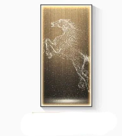 ChandeliersDecor.com-LED Wall Art-LED Horse Painting - Italian Abstract Decoration