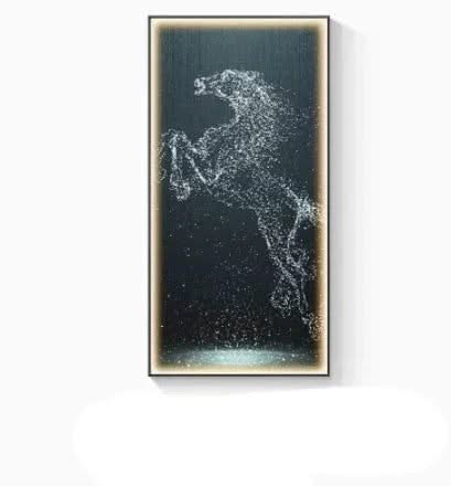 LED Horse Painting - Italian Abstract Decoration-ChandeliersDecor.com