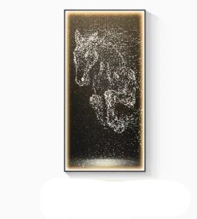 ChandeliersDecor.com-LED Wall Art-LED Horse Painting - Italian Abstract Decoration