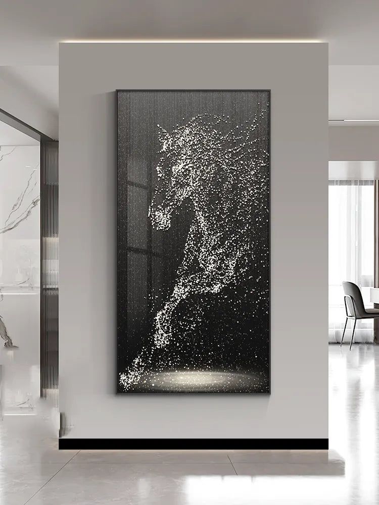 ChandeliersDecor.com-LED Wall Art-LED Horse Painting - Italian Abstract Decoration