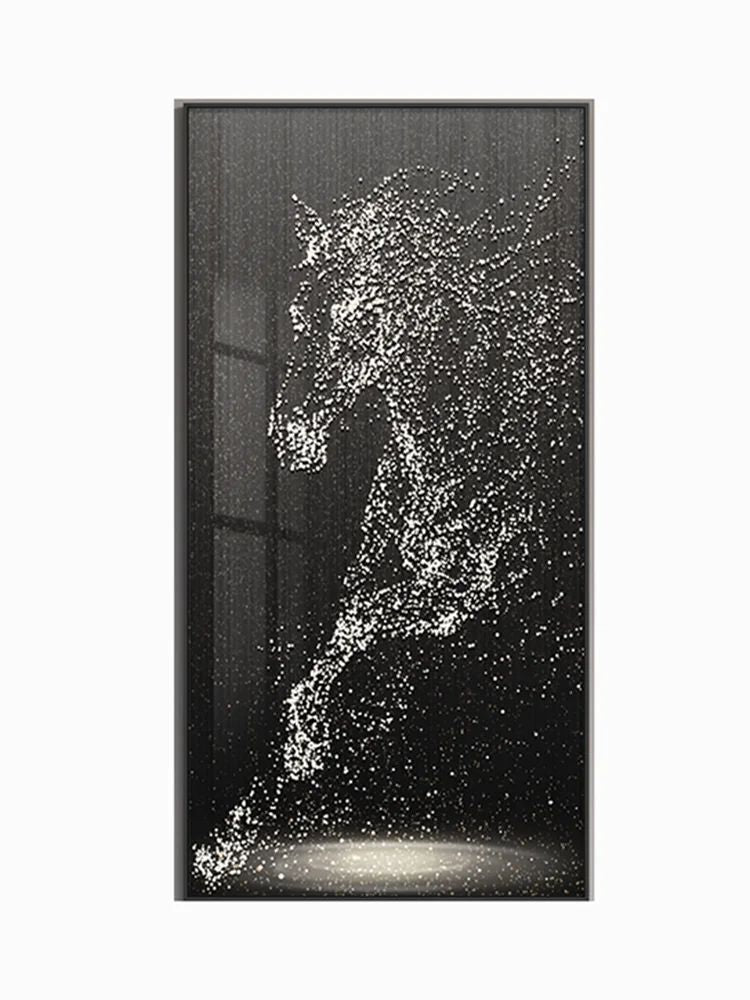 ChandeliersDecor.com-LED Wall Art-LED Horse Painting - Italian Abstract Decoration