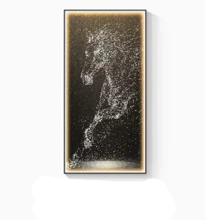 ChandeliersDecor.com-LED Wall Art-LED Horse Painting - Italian Abstract Decoration