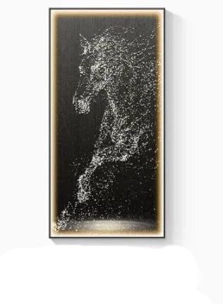 ChandeliersDecor.com-LED Wall Art-LED Horse Painting - Italian Abstract Decoration