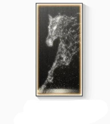 ChandeliersDecor.com-LED Wall Art-LED Horse Painting - Italian Abstract Decoration