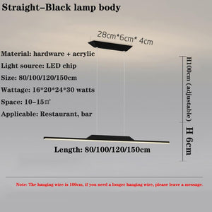 ChandeliersDecor.com-Kitchen Island-LED Long Chandelier for Dining Room, Kitchen