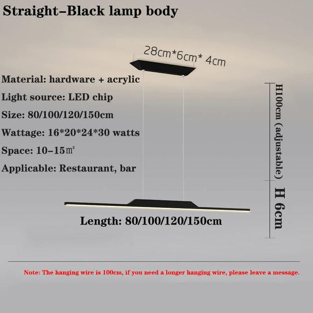 LED Long Chandelier for Dining Room, Kitchen-ChandeliersDecor.com