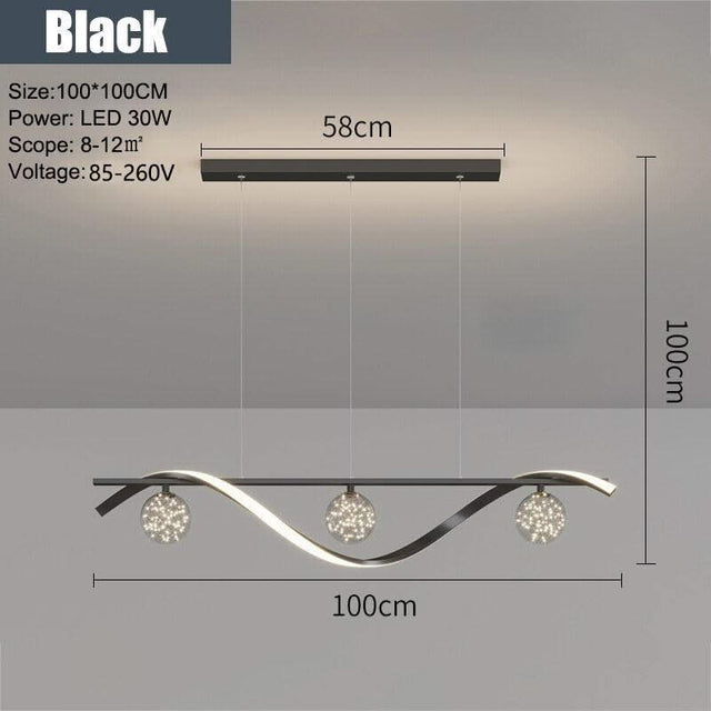 ChandeliersDecor.com-Kitchen Island-LED Stars Chandelier Light