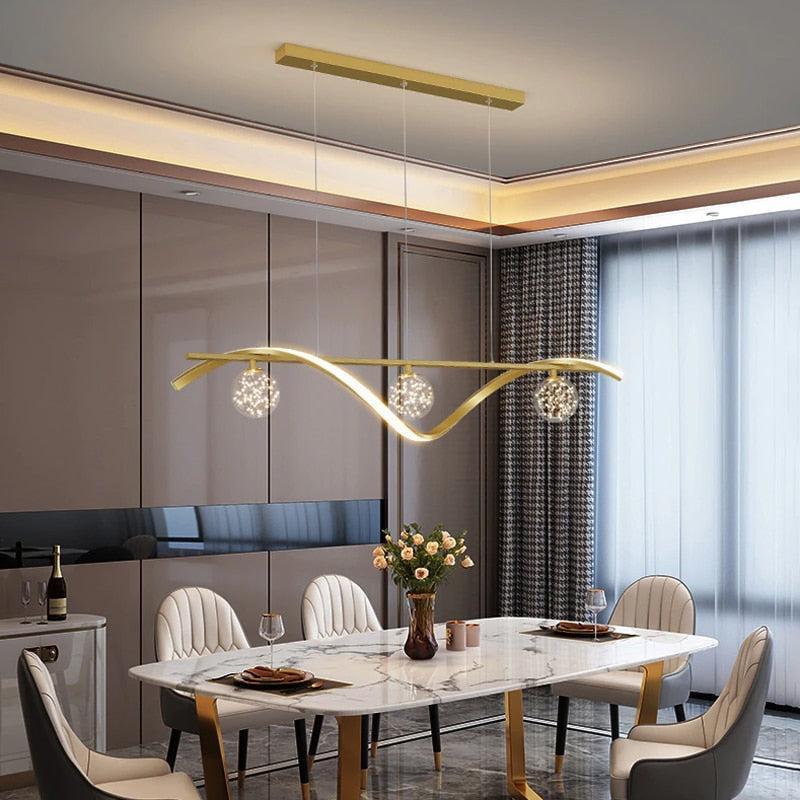 ChandeliersDecor.com-Kitchen Island-LED Stars Chandelier Light