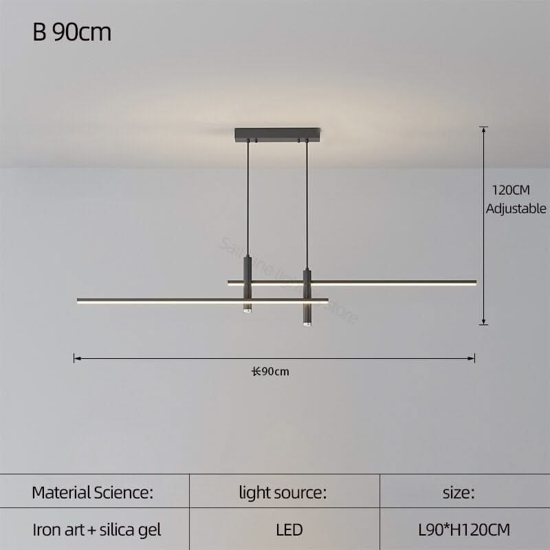LED Strip Line Chandelier Light-ChandeliersDecor.com